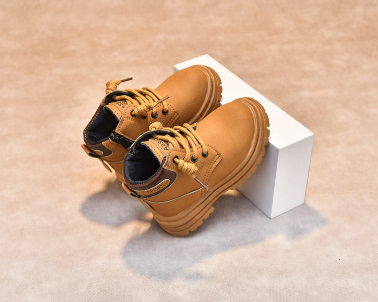 Kindermartinstiefel Aus Leder Für Jungen Und Mädchen Herbst_voghion.com