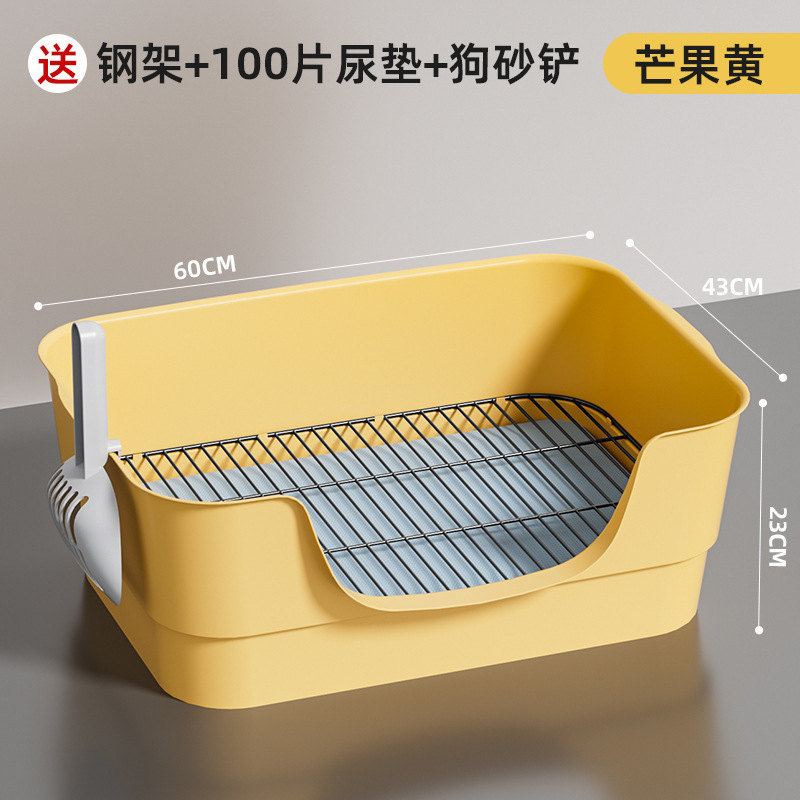 Inodoro para perros de tamaño mediano y pequeño para perros, anti-pistaje de heces, artefacto mágico para perros, bandeja de arena de acero inoxidable, rejilla de perros, defecación de perros