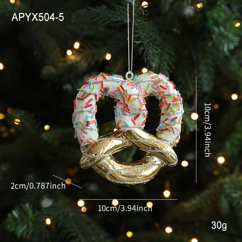 新しいゴールデン粘着粉末光沢のあるプラスチックインペンダントカラーパウダー漫画ペンダントクリスマスツリーウィンドウ装飾|undefined