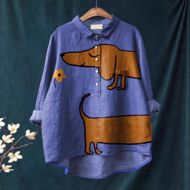 25 New Amazon Shirts for Women, European and American Cross-Border Casual Long-Sleeved Shirts, Animal Print Hawaiian Long-Sleeved Shirts 25 New Amazon Shirts for Women, European and American Cross-Border Casual Long-Sleeved Shirts, Animal Print Hawaiian Long-Sleeved Shirts