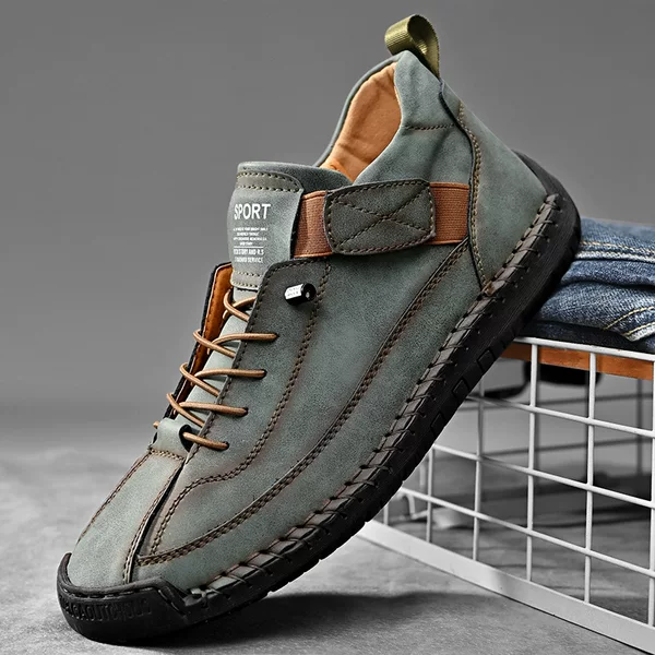 Autumn and Winter Popular Foreign Trade Cross-Border Large Size Men's Mid-Top Martin Boots Outdoor Casual Shoes Workwear Stitching Men's Shoes