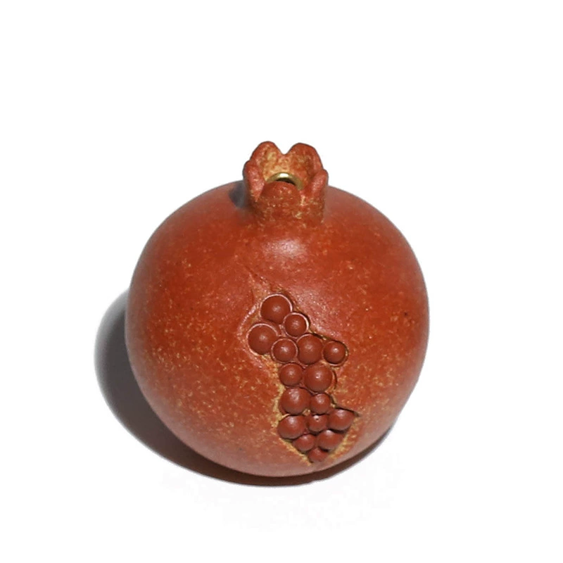 Китайский фиолетовый глиняный чайный питомец persimmon аромат, украшения, ручная работа, линейная благовония, гранат, апельсин, яблоко, скульптура чайного набора аксессуар к чайному столу