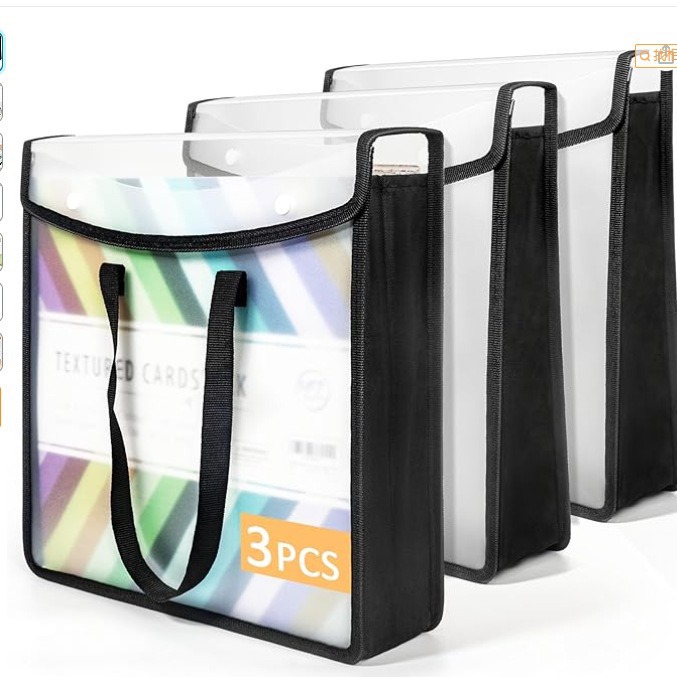 Lona transparente portátil material de dibujo papel estudiante bolsa de almacenamiento de datos a prueba de agua de gran capacidad A3 Snap almacenamiento de archivos