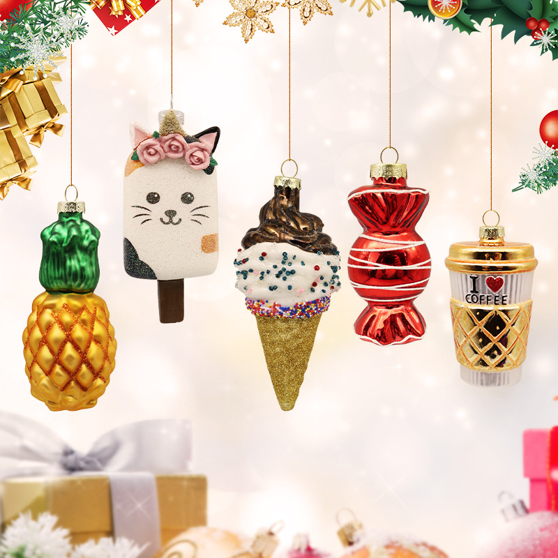 New Christmas Creative Hanging Ornaments Ice Cream Model Cute Dessert Props Decorations Christmas Tree Decoration Small Pendants New Christmas Creative Hanging Ornaments Ice Cream Model Cute Dessert Props Decorations Christmas Tree Decoration Small Pendants