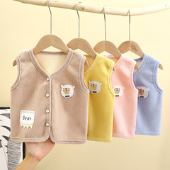 Children's jackets stylish girls' children's lined vests for indoor winter warm baby jackets padded boys' jackets for outdoor wearing