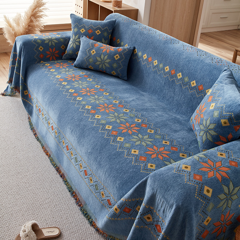 Sofá de tela Schneier de alta calidad cuatro estaciones cojín universal cubierta todo incluido anti-gato arañazo siesta cubierta manta