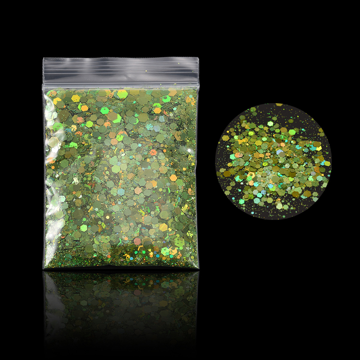 Manicura 19 color láser brillo lentejuelas en bolsas brillo en polvo traje DIY Quicksand flujo cáñamo epoxi belleza joyería