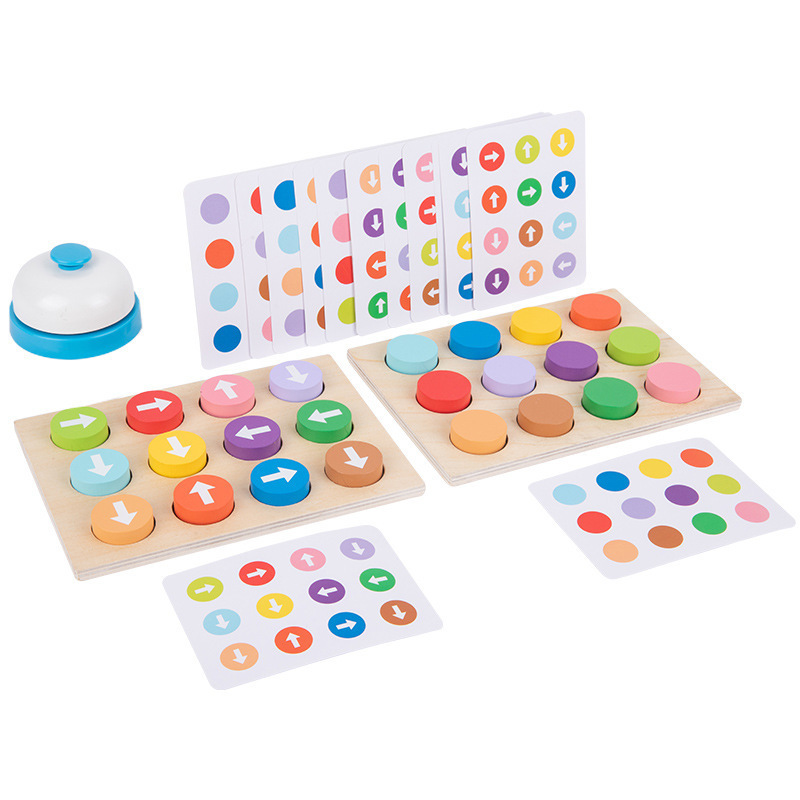 Juego de combinación de colores de flecha para niños personalizados, bloques de construcción, batalla de dirección, juguetes de entrenamiento de concentración de atención