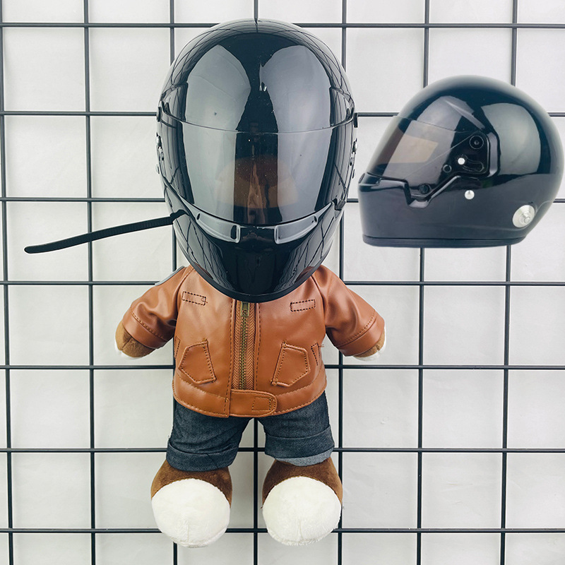 Coche eléctrico colgante oso muñeca casco cuero juguete coche tronco montar decoración 4S reparación tienda locomotora muñeca