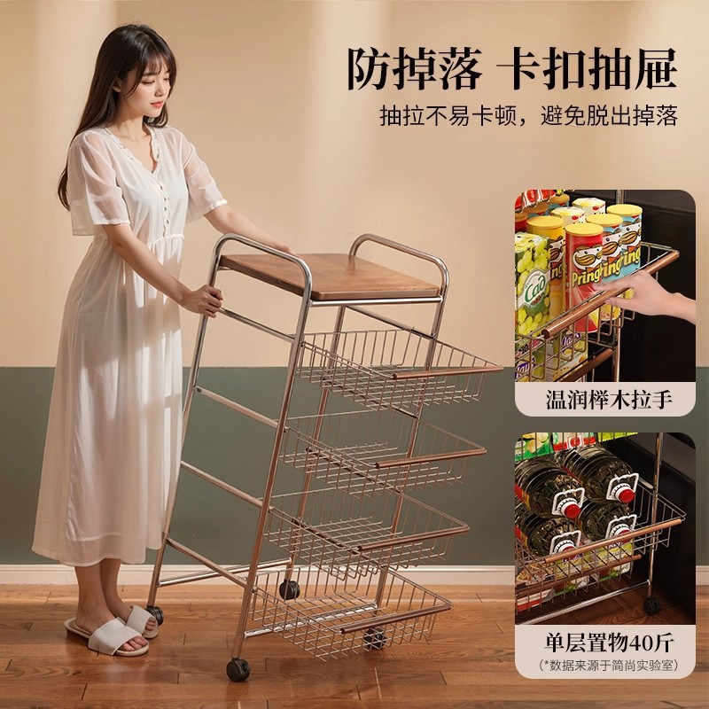 Estante de libros móvil de estilo medieval estante de suelo sala de estar contra la pared integrado armario de almacenamiento multicapa almacenar carro pequeño