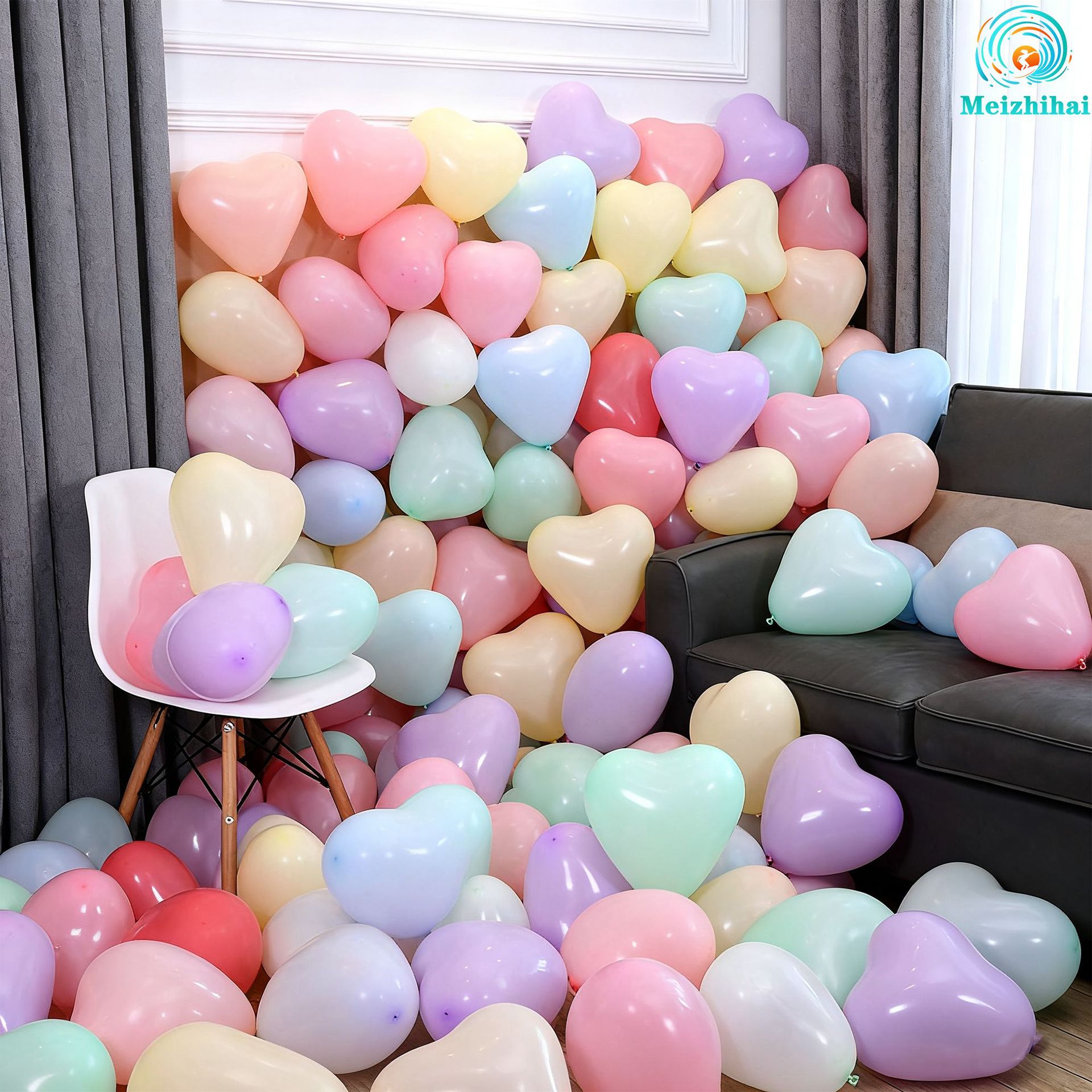 Globos macaron en forma de corazón 2.2g, decoración para bodas y cumpleaños – Mayorista de Yiwu