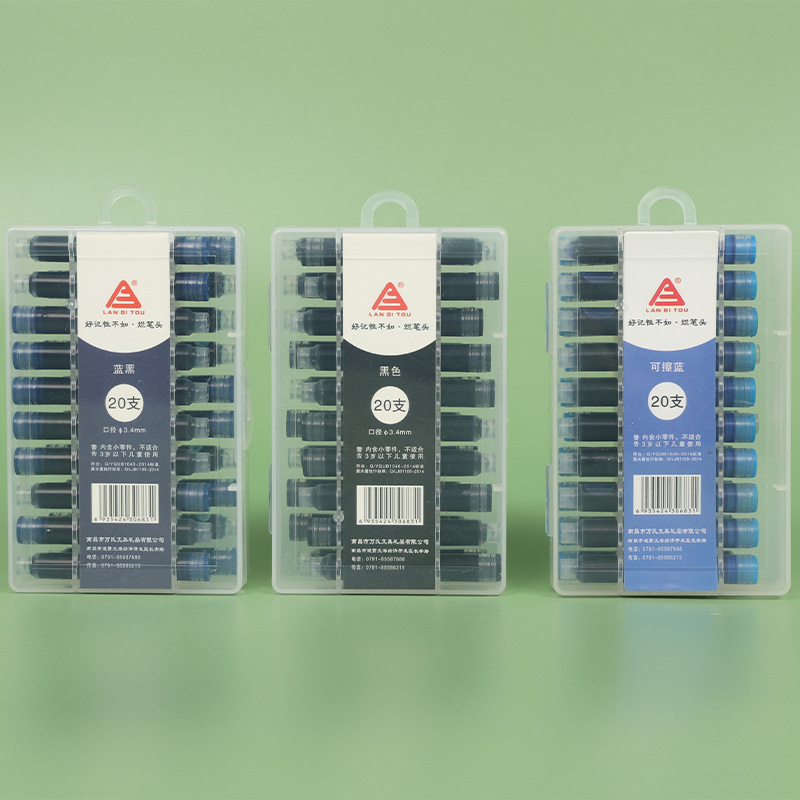 Rotten pen pen ink 757-20 can replace 3.4 caliber blue blue black ink bag students available factory wholesale