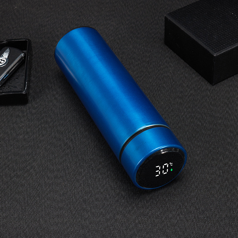 Medición de temperatura inteligente 304 taza de agua aislada de acero inoxidable Oficina negocio té separación taza de agua regalo logotipo impreso