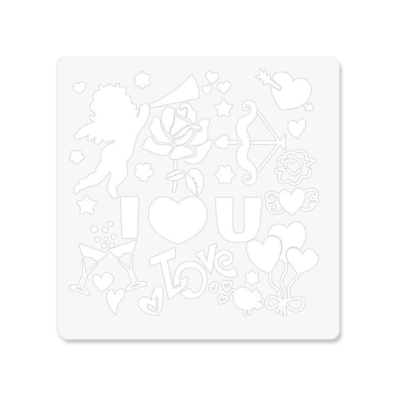Template, gift box, square photoalbum, DIY, graffiti