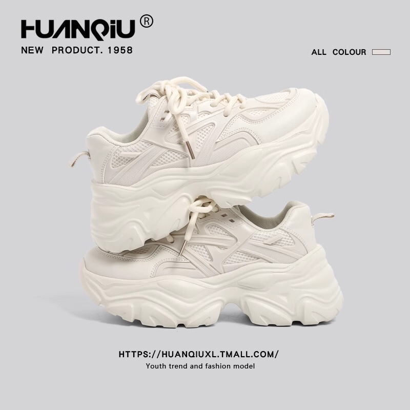 Universal Thick Sole Torre Shoes Women's 2025 New Spring Fried Street High-rise Shoes White Shoes Casual sneaker