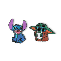 Cartoon Cute Stitch Pin, Disney's Star Wars: The Clone Wars, Yoda Cosplay, Metal Badge