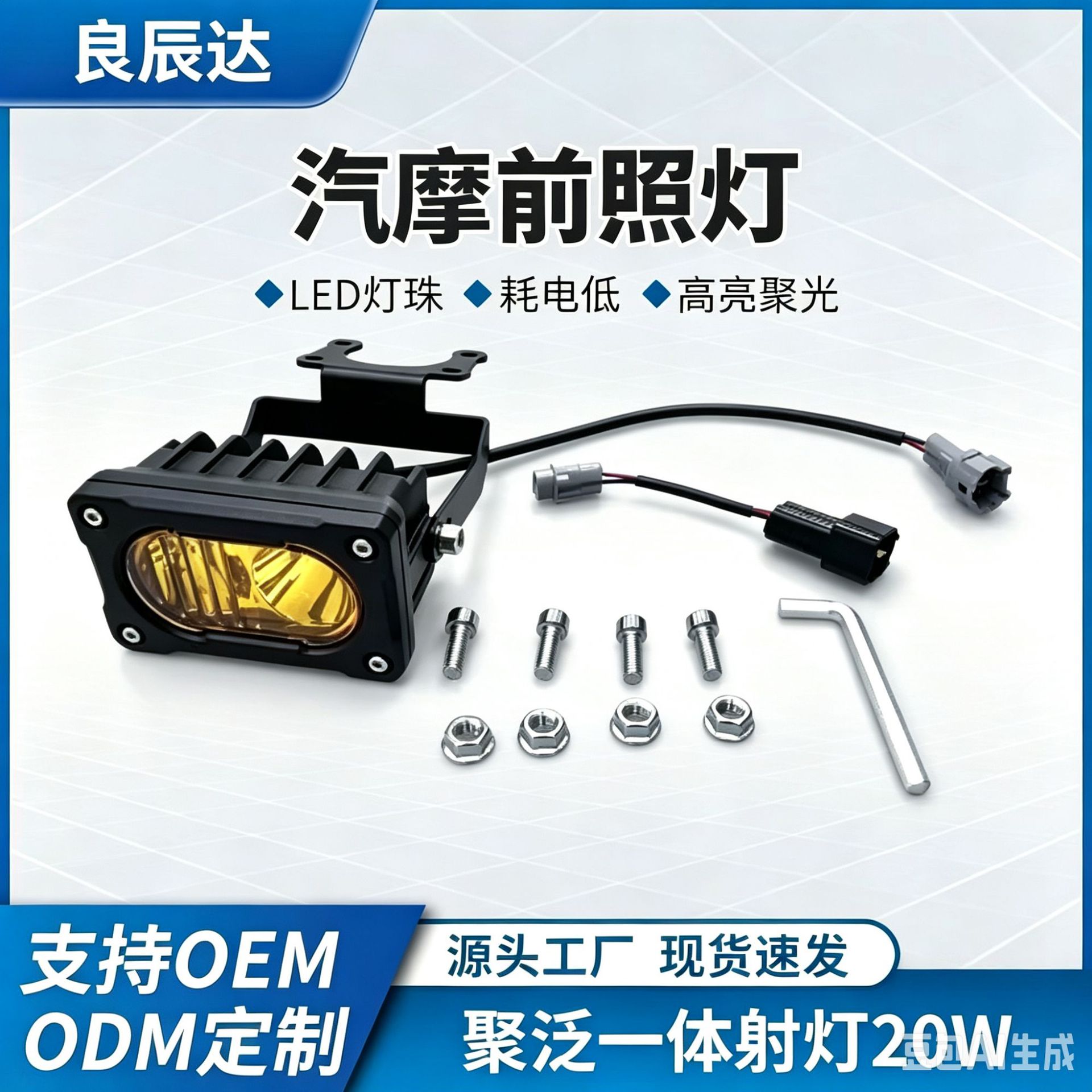 Cross-Border Off-Road Electric Vehicle Spotlights, Car Work Lights, Headlights Suitable for Qulong Sur-Ron Segway