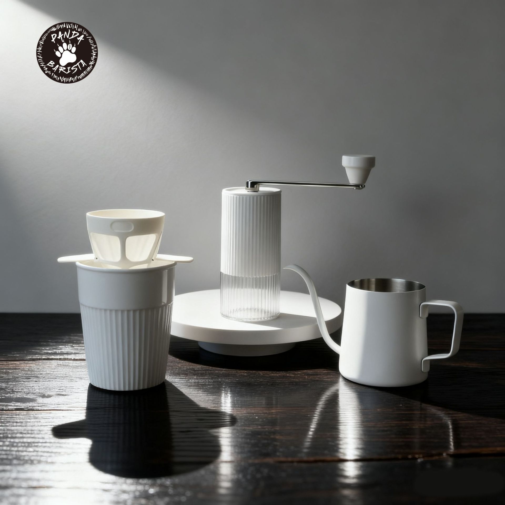 Set de café rápido para principiantes, caja de regalo portátil, café rápido doméstico, set de cuatro piezas, moderno y simple.