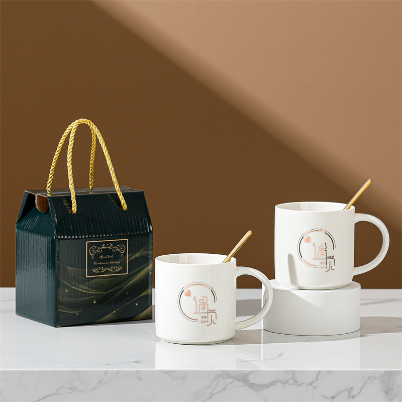 Taza de cerámica creativa taza de café de dibujos animados abre un pequeño evento de regalo publicitario taza de agua LOGO