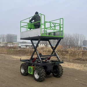 Wheel Hydraulic Self-Propelled Lift Mobile Scissor Lift Table Orchard Picking Truck Diesel Lift Platform