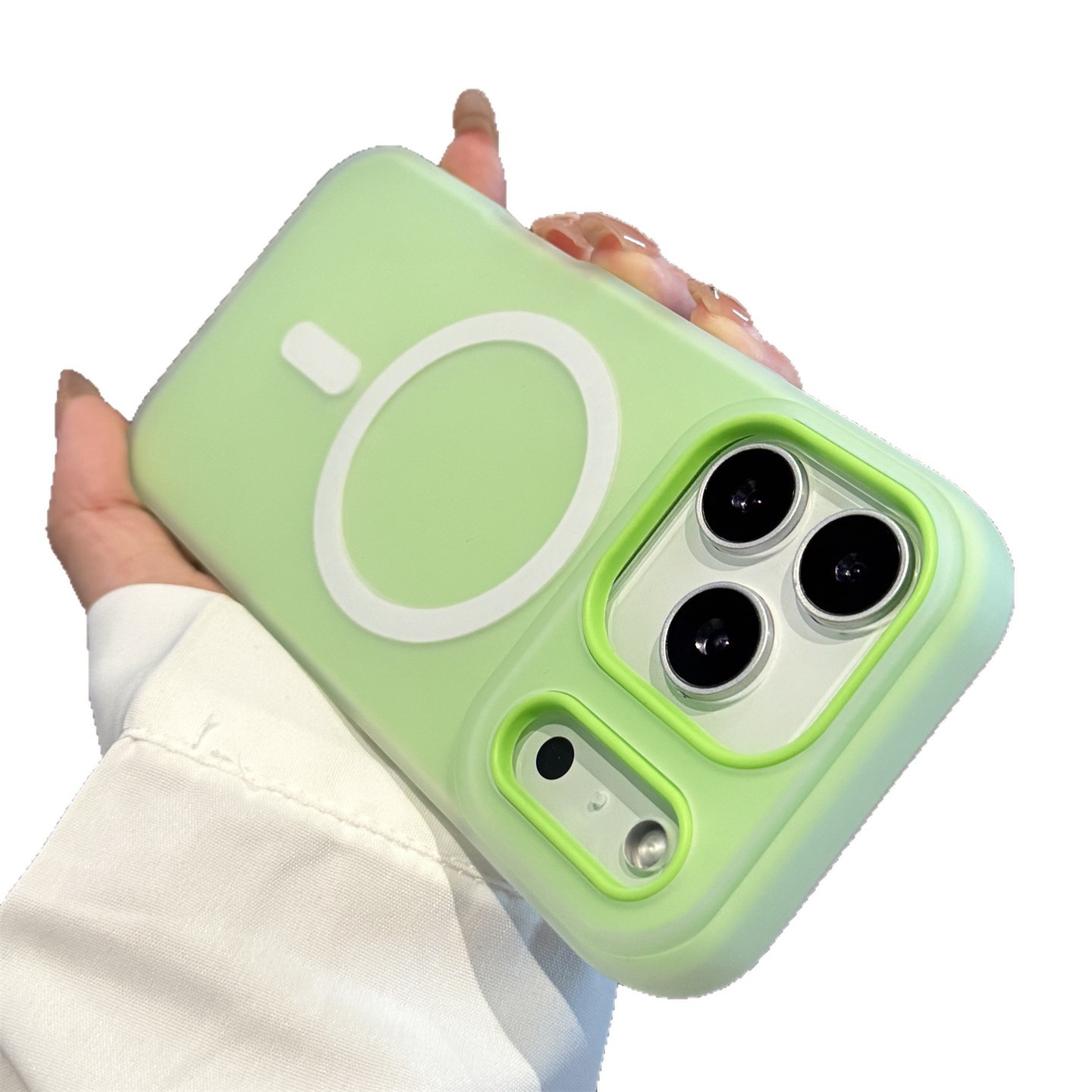 Funda de teléfono móvil de moda dos en uno con diseño de gelatina escarchada para Apple 17, adecuada para iPhone 15, funda protectora simple anticaída 16