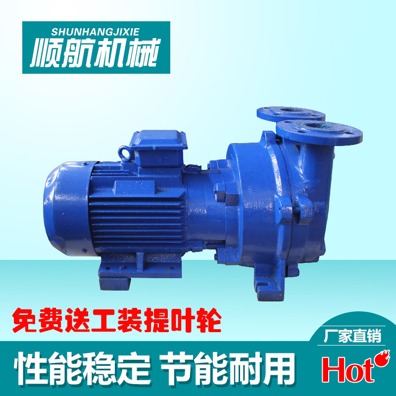 2BV水环式真空泵定制循环水液环式工业卧式电动铸铁直连式真空泵