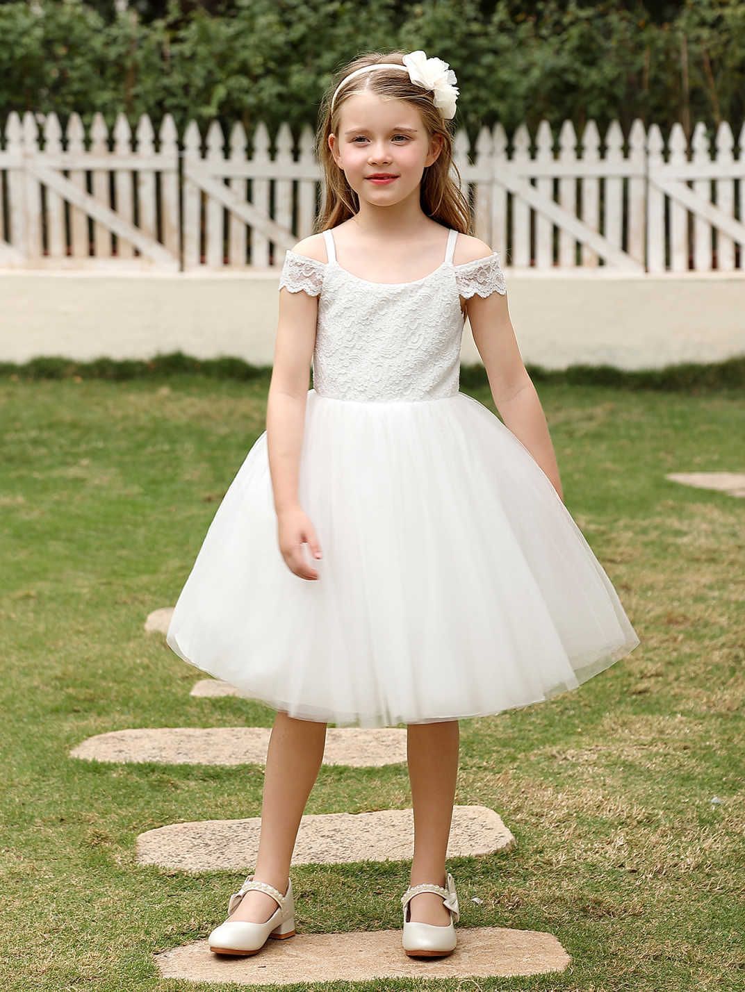 Nuevo vestido de novia para niños transfronterizos europeos y americanos, actuación de piano de encaje para niñas, anfitrión de cumpleaños, vestido de princesa esponjoso