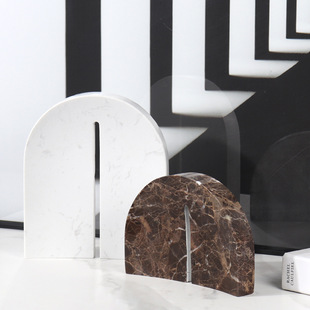 Simple Marble Tray Living Room Storage Oval Desktop Ornaments Model Room Study Home Decorations