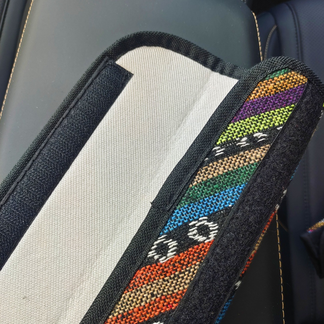 Ethnic Style Seat Belt Shoulder Cover Linen Car Safety Belt Anti-Neck Protective Cover Car Supplies Interior Decoration