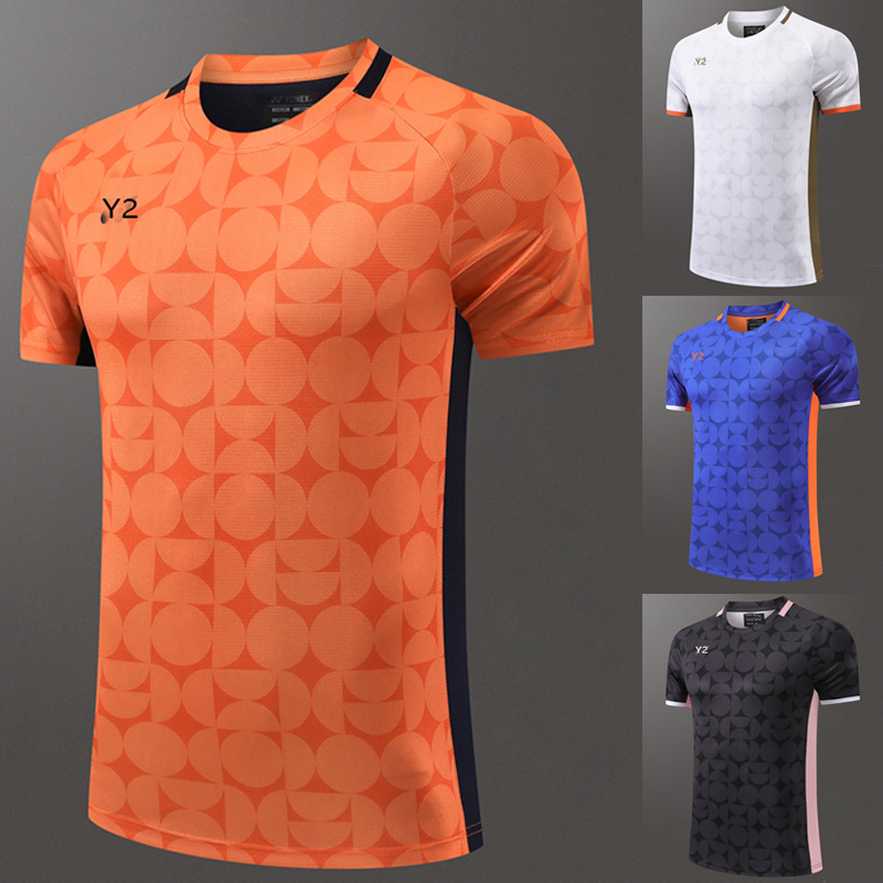 New Badminton Uniforms for Men and Women, Quick-Drying Volleyball Uniforms, Sports Short-Sleeved Kidsren's Tennis Training Group Uniforms 2212
