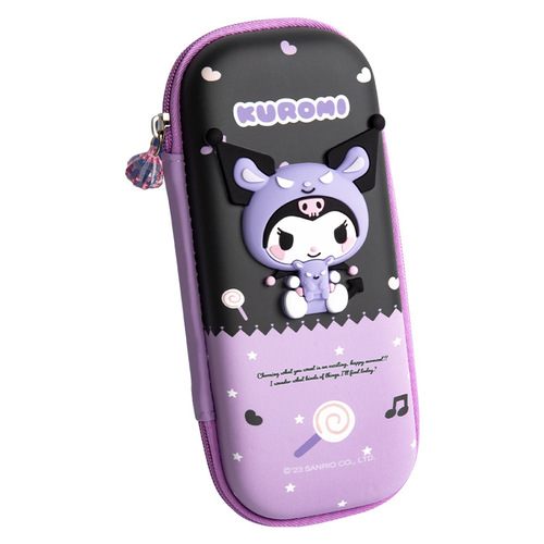 Genuine Kuromi decompression pen box decompression 3D three-dimensional primary school student pencil bag large capacity stationery box girl pencil box
