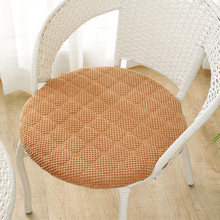 燈芯絨圓形坐墊加厚可拆洗藤椅坐墊圓凳子椅子墊純色防滑可坐地墊