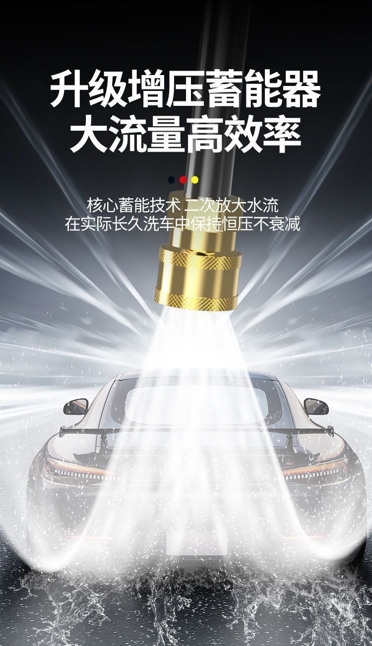 German wireless high-pressure car washer, high-power household water gun, lithium battery portable rechargeable car washer