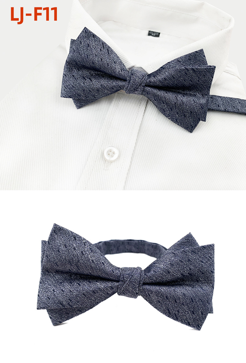Polyester Material Geometric, Ditsy Floral Pattern Factory In Stock Supply Men's Bow Tie Korean Fashion Wedding Bridegroom Bow Suit Banquet Bow Tie