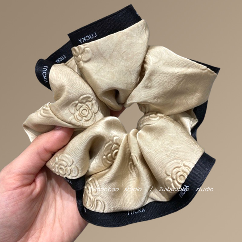 Cuerda para el cabello de intestino grueso retro francés para mujer, satén de alta gama, cuerda para el cabello coreana, cuerda para el cabello Mori, accesorios para el cabello, tocado grande