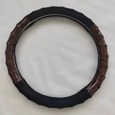 Steering wheel cover Bamboo Steering Wheel Cover, Breathable, Non-Slip - brown-38cm