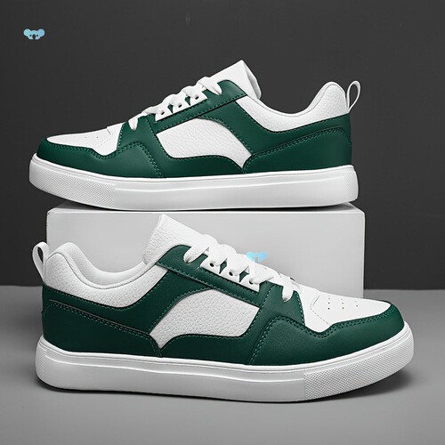 Men's Low Top Lace-Up Casual Sneakers Breathable Fabric