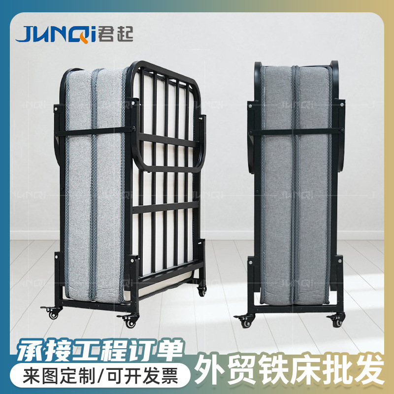 Hotel extra bed folding bed unit nap bed modern simple spring bed with wheels high-grade bed nanny escort bed