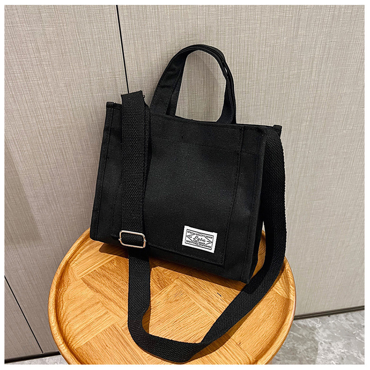 257g Weight Polyester Lining Material Sewing Thread Fashion Element Zipper Closure Type Single Shoulder Strap, Top Handle Strap Type Square Bag Bags Type Casual Occasion Canvas Material Solid Color Pattern All Seasons Season Women's Gender Streetwear Style Square Shape Women's Canvas Solid Color Streetwear Sewing Thread Square Zipper Square Bag 34