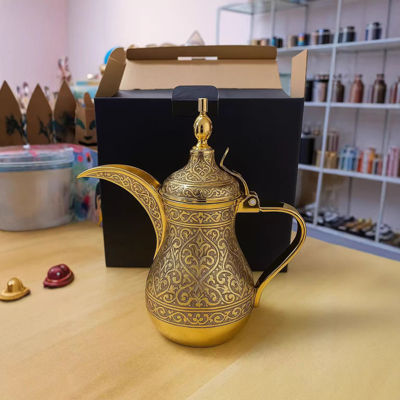 Ai Develops Various Designs of Middle Eastern Arabic Coffee Pots with Various Surface Finishes, High-End Gift Box Duckbill Pot Sets Ai Develops Various Designs of Middle Eastern Arabic Coffee Pots with Various Surface Finishes, High-End Gift Box Duckbill Pot Sets