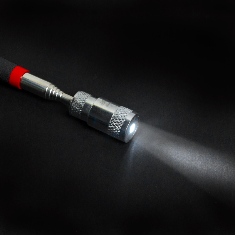 带灯吸杆伸缩磁性可伸缩吸棒带LED灯伸缩吸铁棒磁性吸力杆