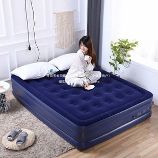 Inflatable Bed Double-Layer Thickened Air Mattress Single Air Bed Outdoor Folding Air Bed Home Double Lazy Bed