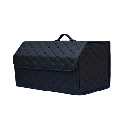Car Trunk Luggage Storage Folding Storage Box Car Multifunctional Organizing Storage Box Storage Box (Car storage bag/box) - black-black-line-small-size-313031cm