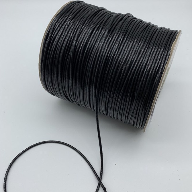 黑色韩国蜡线蜡绳0.5-2mm diy手工串珠线 手链项链编织手工线绳