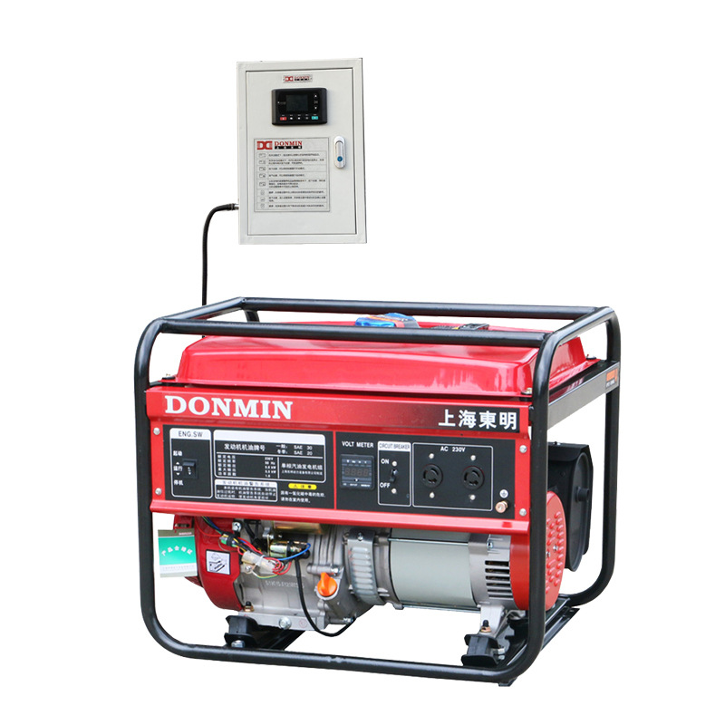 上海东明DONMIN小型开架式ATS无人值守汽油发电机组