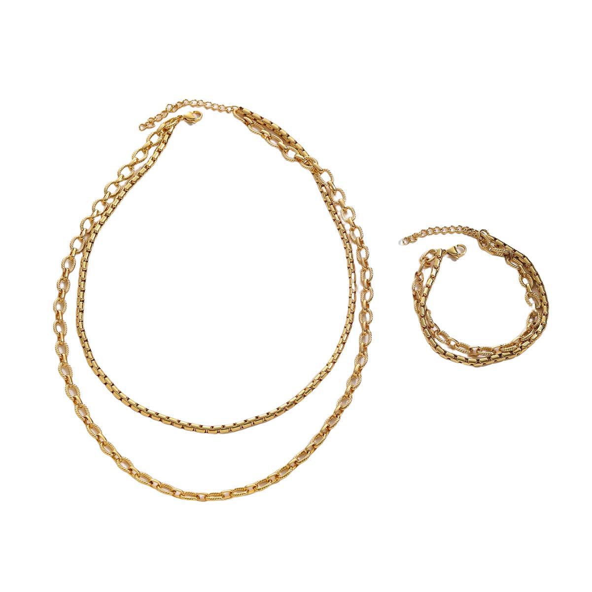 Minimalist Layered Bracelet Set Stackable Lightweight Jewelry_voghion.com