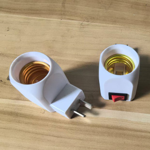 New structure lamp holder e27 energy-saving lamp holder screw lamp holder plug-in conversion lamp holder home office transfer lamp holder