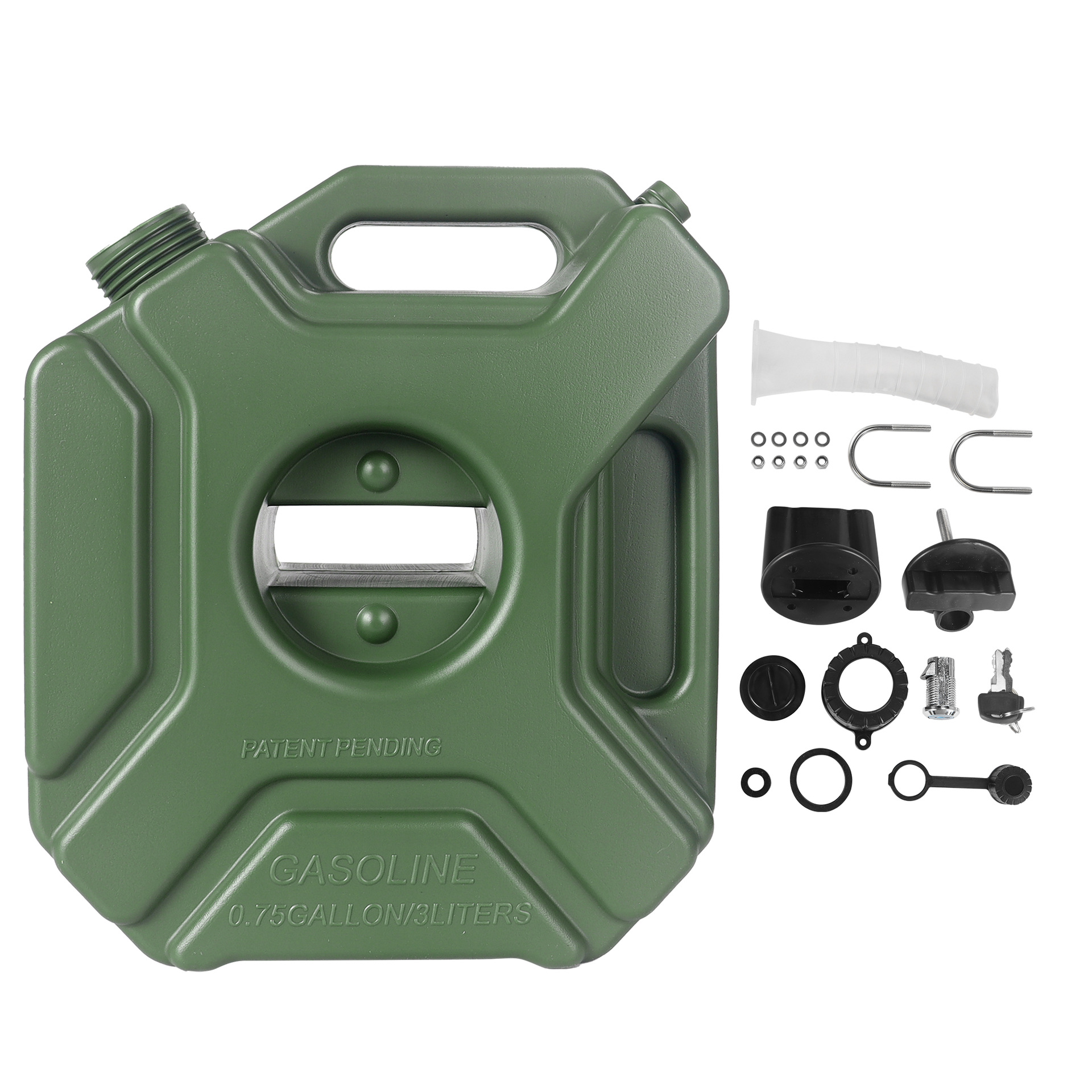 Motorcycle and Car Modification 3L Extended Spare Gasoline Oil Tank Plastic Portable Fuel Tank with Key
