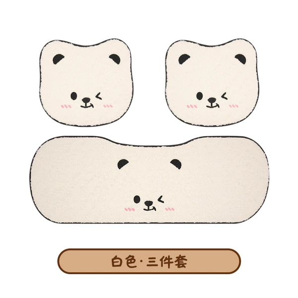Three dimensional white set, 3 piece set