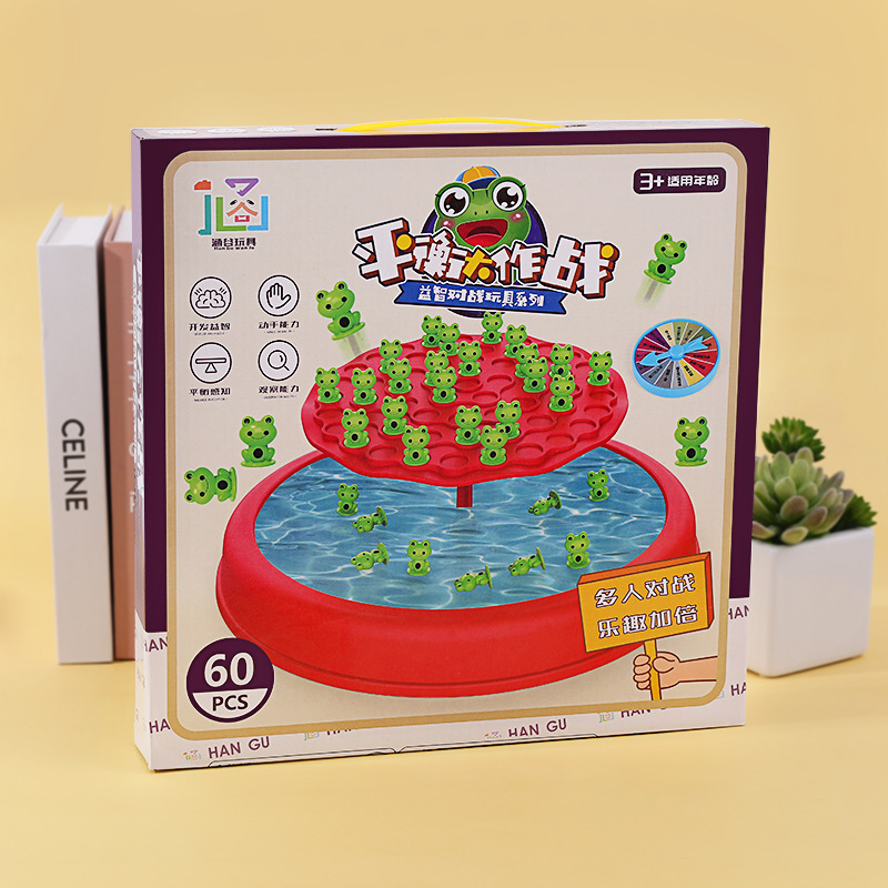 Rana equilibrio gran entrenamiento de concentración de combate juguetes niños Jenga doble juego interactivo de equilibrio entre padres e hijos